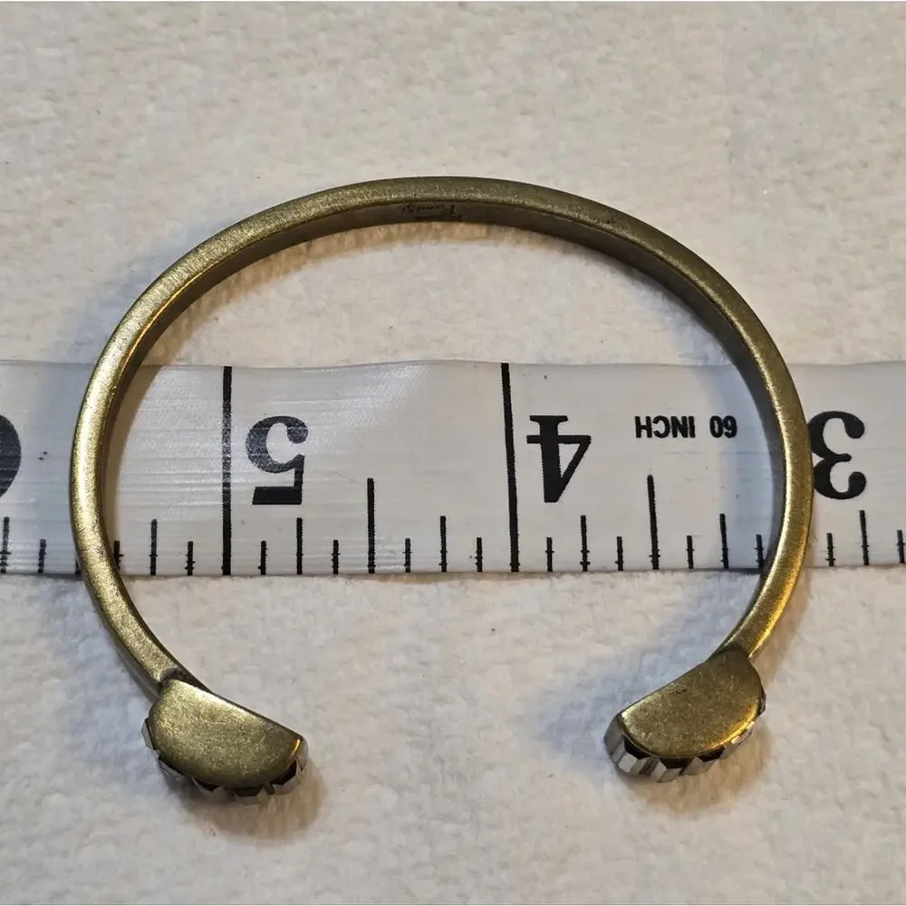 LIA SOPHIA KIAM FAMILY BRONZE‎ CUT CRYSTAL CUFF BANGLE BRACELET
